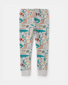 Baby Boy Alligator 100% Cotton Snug Fit 2-Piece Pyjama Set - Grey, image 3 of 5 slides