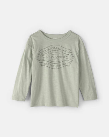 Boys 'Garage Service' Long-Sleeve Tee - Green, 