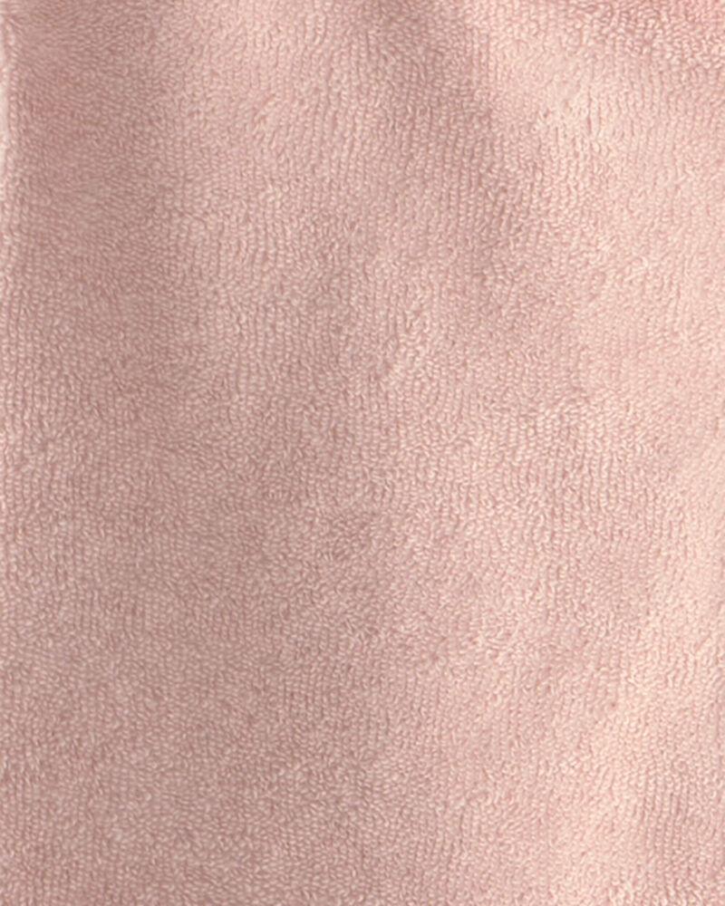 B&eacute;b&eacute; fille - Ensemble 3 pi&egrave;ces &agrave; superposer, haut &agrave; manches courtes en tissu &eacute;ponge &agrave; motif lapin - Rose, image 3 sur 5 diapositives