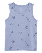 Baby Baseball Graphic Tank - Blue, image 1 of 3 slides
