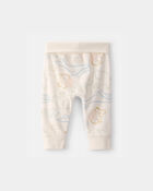 Baby Animal Friends Terry Pants - Cream, image 2 of 3 slides