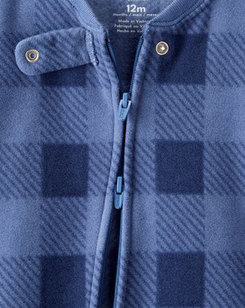 Baby Boy Yeti Plaid Loose Fit 1-Piece Pyjamas, 