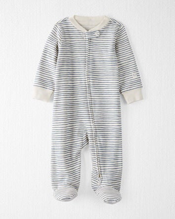 Baby Organic Cotton Sleeper Pyjamas in Stripes, 