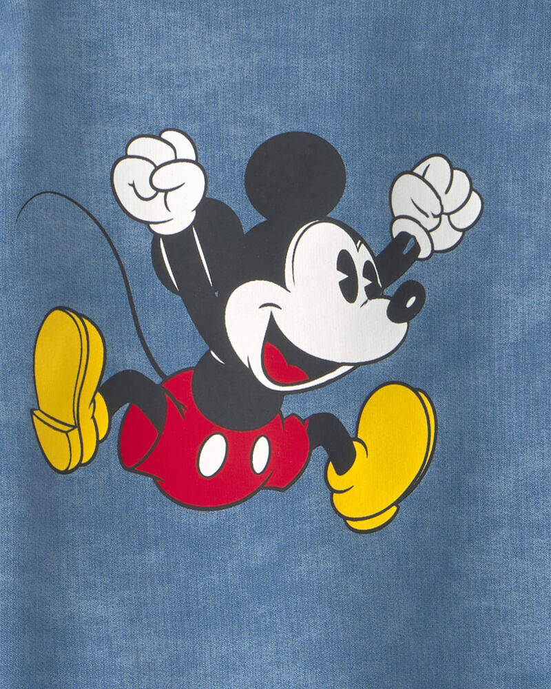 Toddler 2-Piece Disney&copy; Mickey Mouse French Terry Top & Short Set - Blue, image 4 of 5 slides