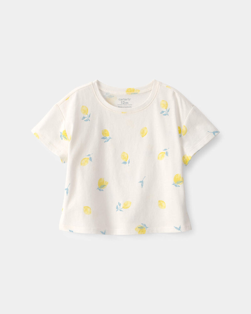 Baby Girl Lemon Top - Cream, image 1 of 3 slides