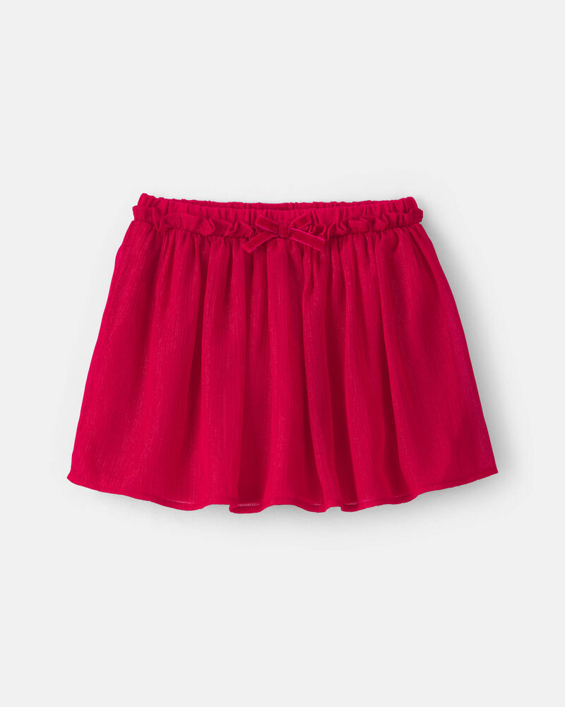 Toute-petit fille - Jupe-short &agrave; carreaux &ndash; Rouge, image 1 sur 3 diapositives
