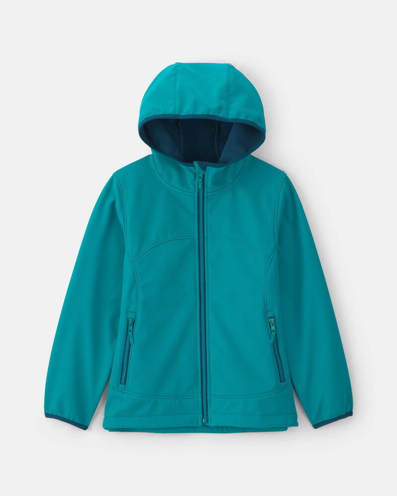Girls  Colour Changing Rain Jacket- Teal, image 1 of 4 slides