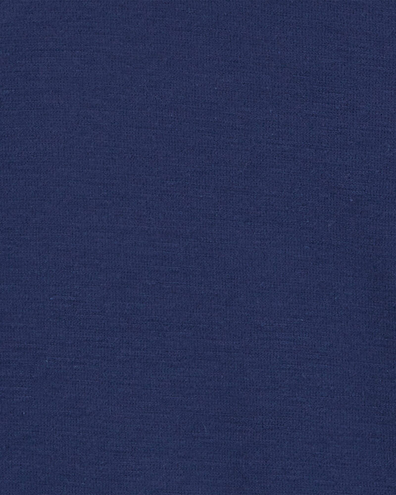 Kid Colourblock Cotton Blend Long-Sleeve Tee - Blue, image 2 of 3 slides