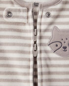 Baby Boy Fox Striped Loose Fit Long-Sleeve Sleeper - Brown, image 3 of 5 slides