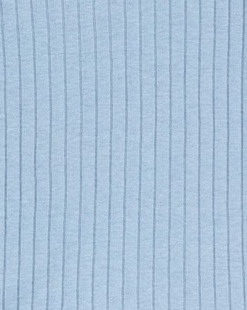 Baby Solid Ribbed Cotton Blend 2-Piece Pyjamas - Blue, 