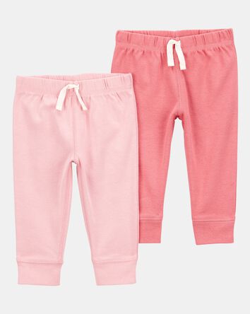 Baby Girl 2-Pack Pull-On Pants, 