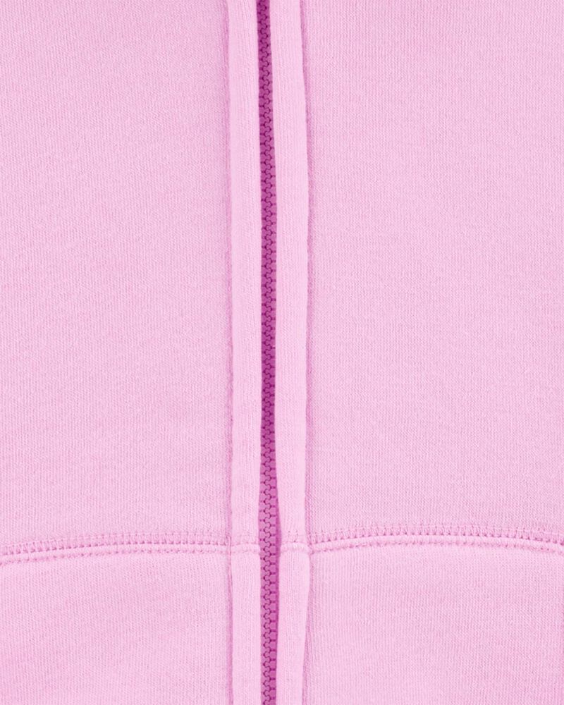 Enfant Blouson doublé de molleton à fermeture à glissière - Rose, image 3 sur 4 diapositives