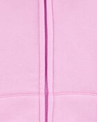 Enfant Blouson doublé de molleton à fermeture à glissière - Rose, image 3 sur 4 diapositives
