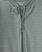 Baby Organic Cotton Ribbed Sleeper in Stripes, image 3 of 5 slides
