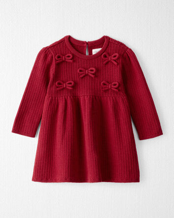 B&eacute;b&eacute; fille - Robe chandail tricot en coton biologique, 