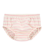 Bébé Robe en tissu gaze rayée à motif de pomme, image 3 sur 5 diapositives