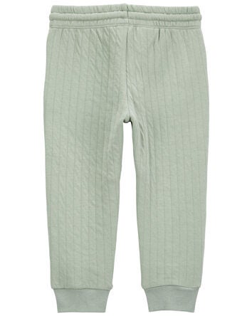 Toddler Pull-On Quilted Joggers - Green, 