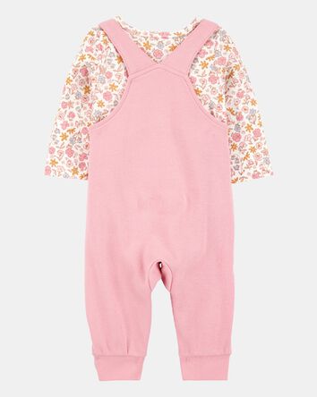 Baby Girl 2-Piece Floral Long-Sleeve Tee & Coverall Set, 