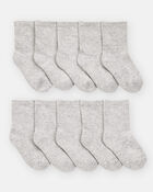 Toddler 10-Pack Crew Socks - Grey, image 1 of 2 slides