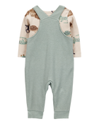 Baby 2-Piece Long-Sleeve Tee & Thermal Coverall Set, image 2 of 6 slides