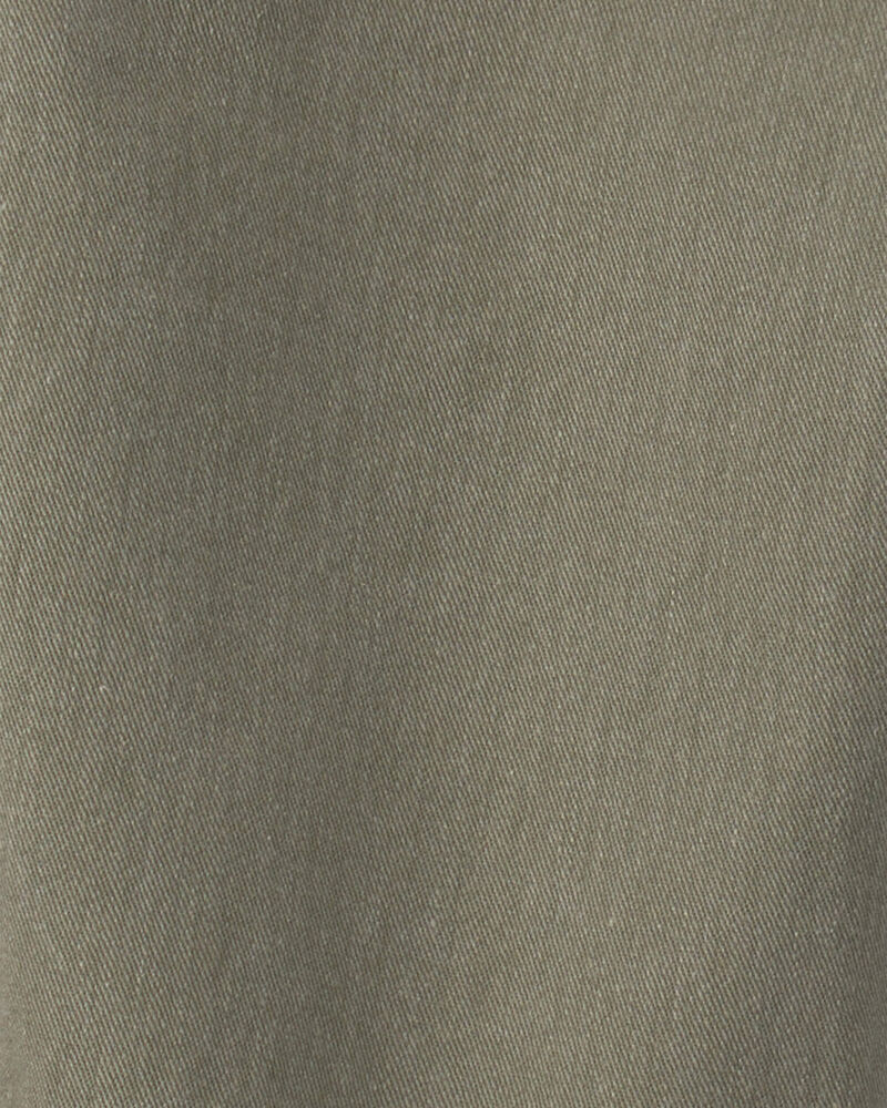 Girls Twill Barrel Jeans - Olive Green, image 3 of 4 slides
