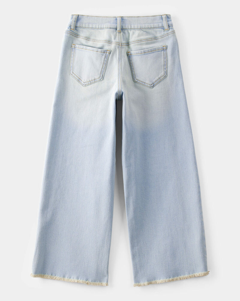 Girls Baggy Wide Leg Jeans - Ozone Wash, image 2 of 6 slides