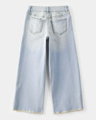 Girls Baggy Wide Leg Jeans - Ozone Wash, image 2 of 6 slides