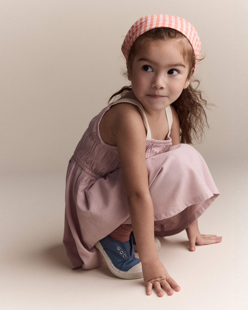 Tout-petit fille - Robe &agrave; smocks - Rose, image 4 sur 6 diapositives