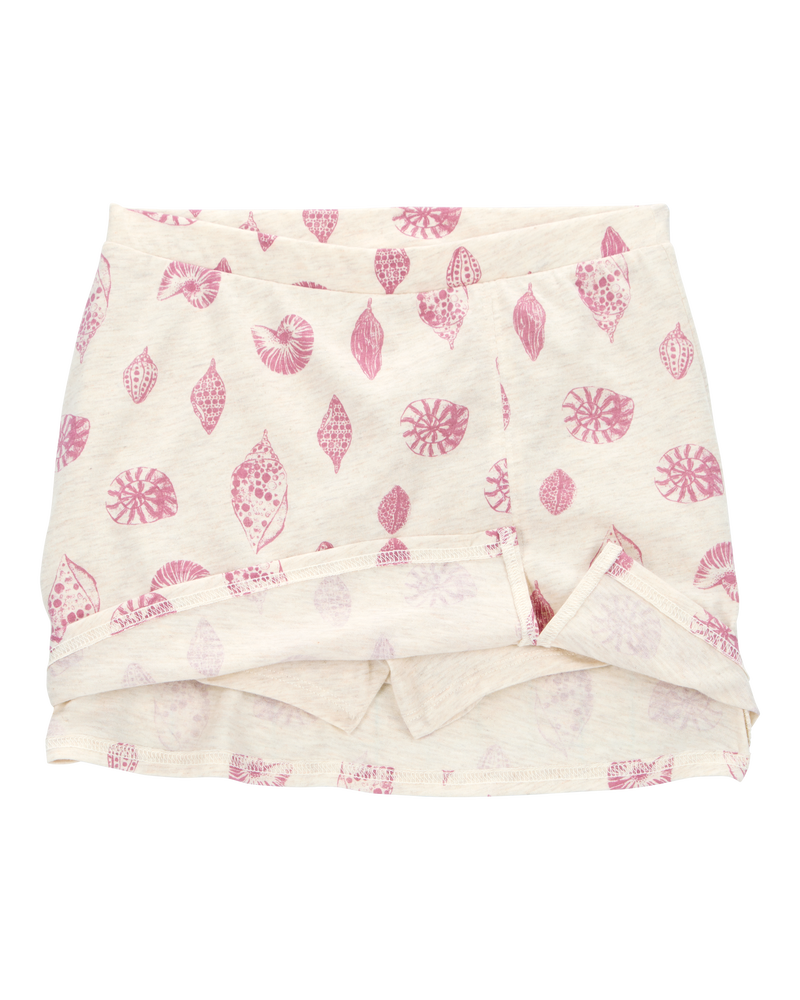 Kid Seashell Golf Skort - Ivory, image 2 of 4 slides