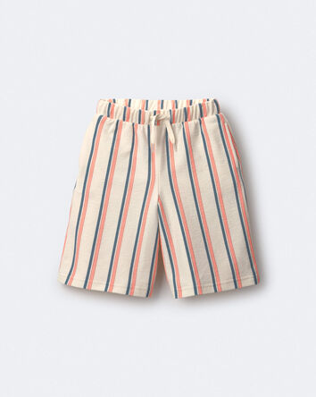 Tout-petit fille - Pantalon capri &agrave; jambes larges &agrave; rayures - Cr&egrave;me, 
