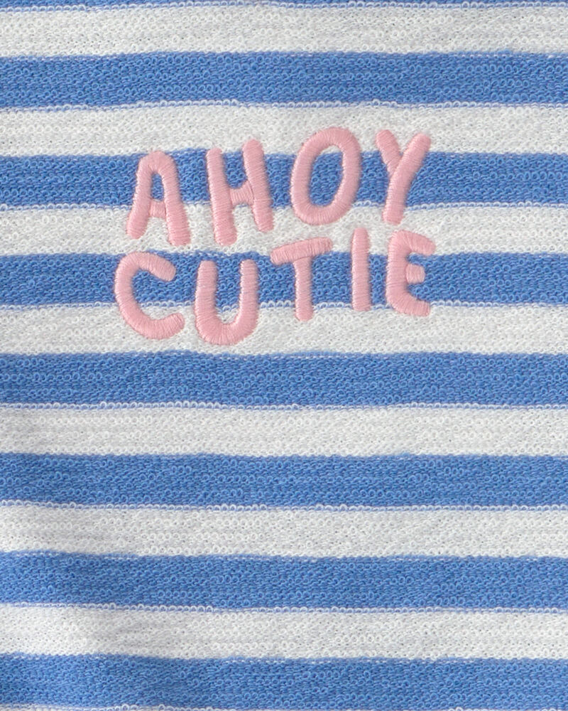 Baby Girl 2-Piece Top & Short Set - Blue, image 3 of 4 slides