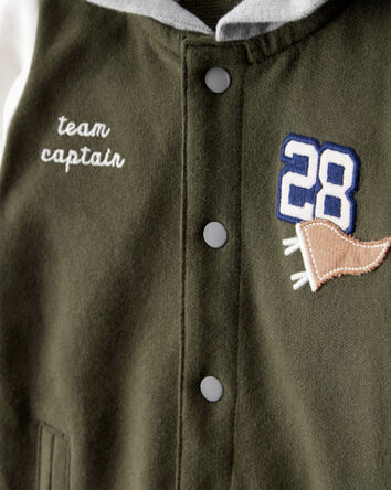 Baby Varsity Hooded Jumpsuit, 