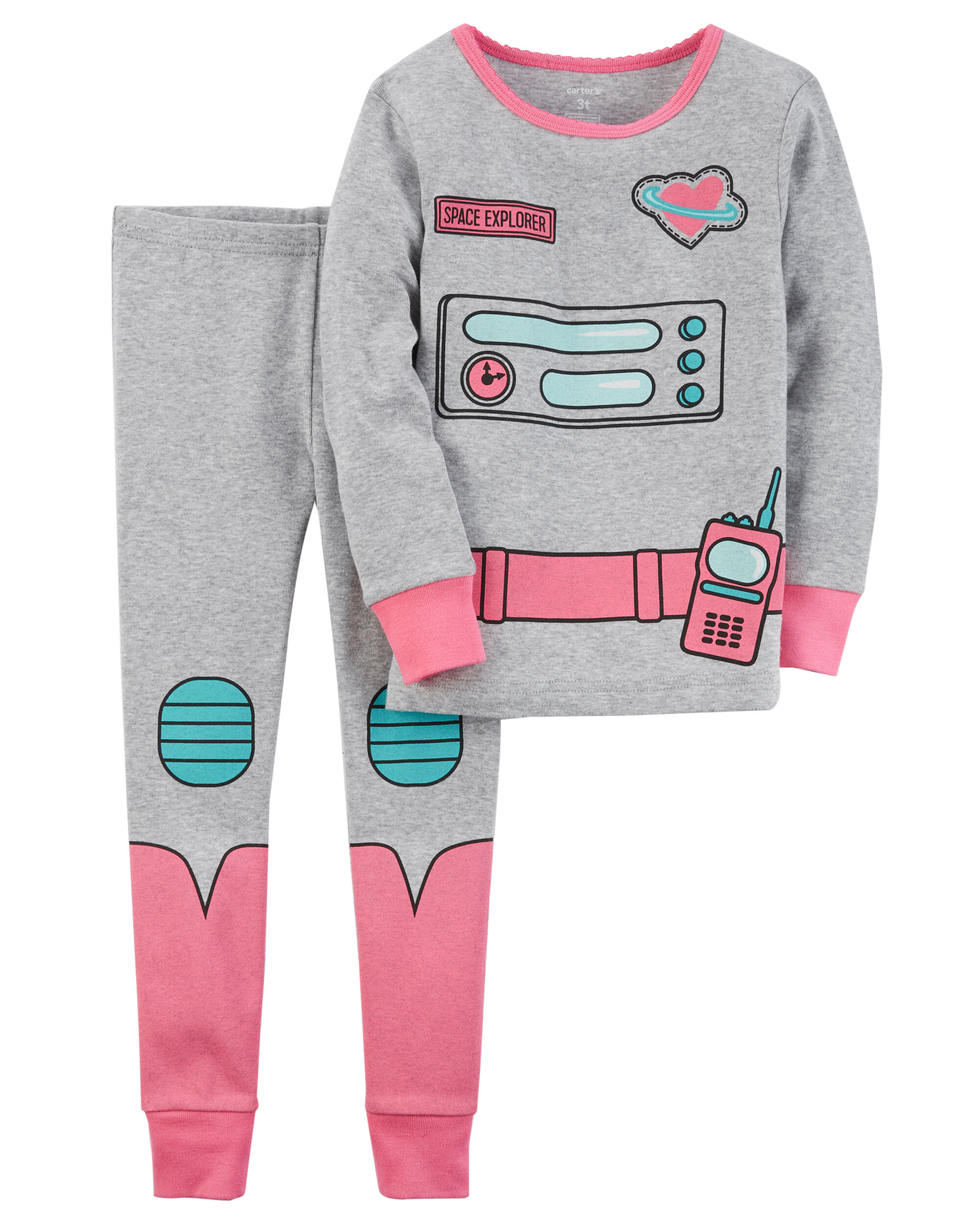 Carters Baby Boys 4 Piece Snug Fit Cotton Pajamas Astronaut