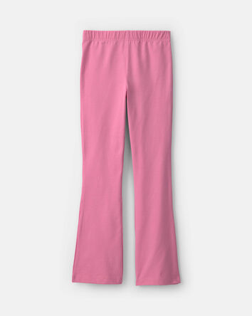 Girls Pull-On Stretch Flare Leggings - Pink, 