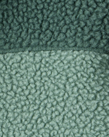 Baby Boy Colour Block Microfleece Zip-Up Jacket - Green, 