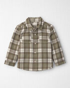 Tout-petit gar&ccedil;on - Chemise boutonn&eacute;e en flanelle de coton biologique, image 1 sur 3 diapositives