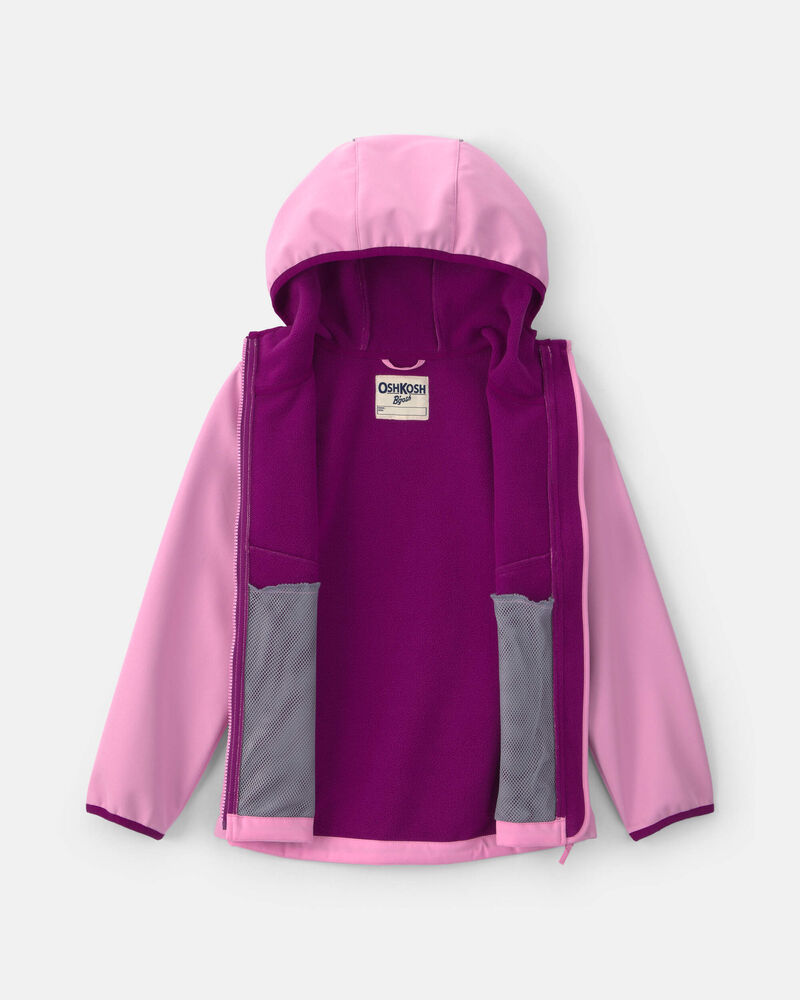 Girls Quilted Mid Weight Jacket- Pink, image 2 of 4 slides