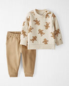 Baby 2-Piece Gingerbread Man Set Made with Organic Cotton, image 1 of 5 slides