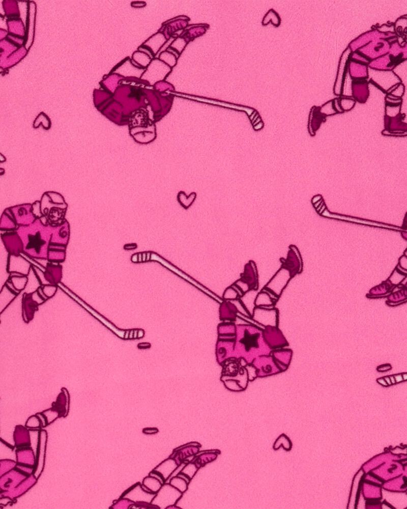 Kid 2-Piece Fuzzy Velboa Hockey Pyjamas, image 2 of 3 slides