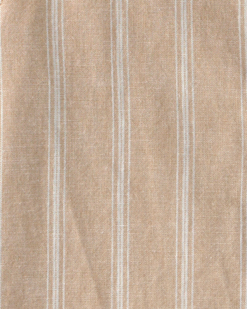 Boys Striped Button-Down Shirt - Brown, image 2 of 3 slides