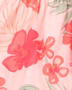 Bébé Ensemble 2 pièces débardeur côtelé et jupe-short à fleurs - Rose, image 4 sur 5 diapositives
