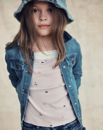 Girls Long-Sleeve Top - Purple, 