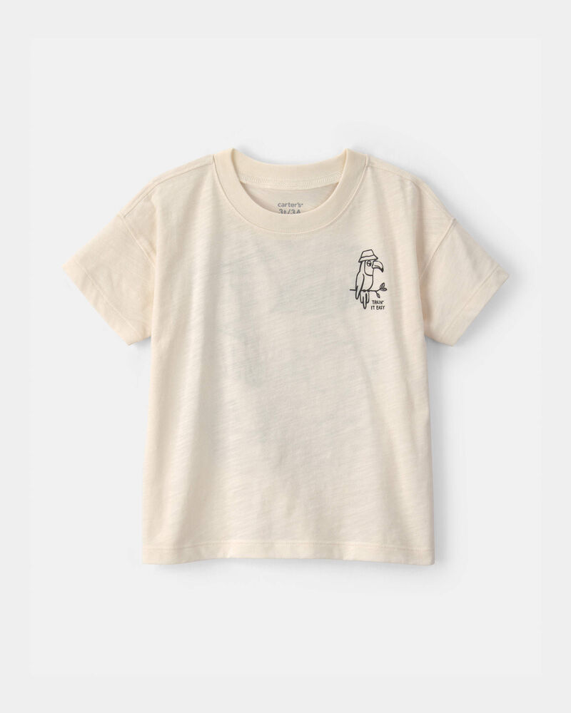 Toddler Boy Toucan Tropical Graphic Tee - Cream, image 1 of 6 slides