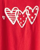 Girls Valentine Heart Long-Sleeve Graphic Tee - Red, image 3 of 4 slides