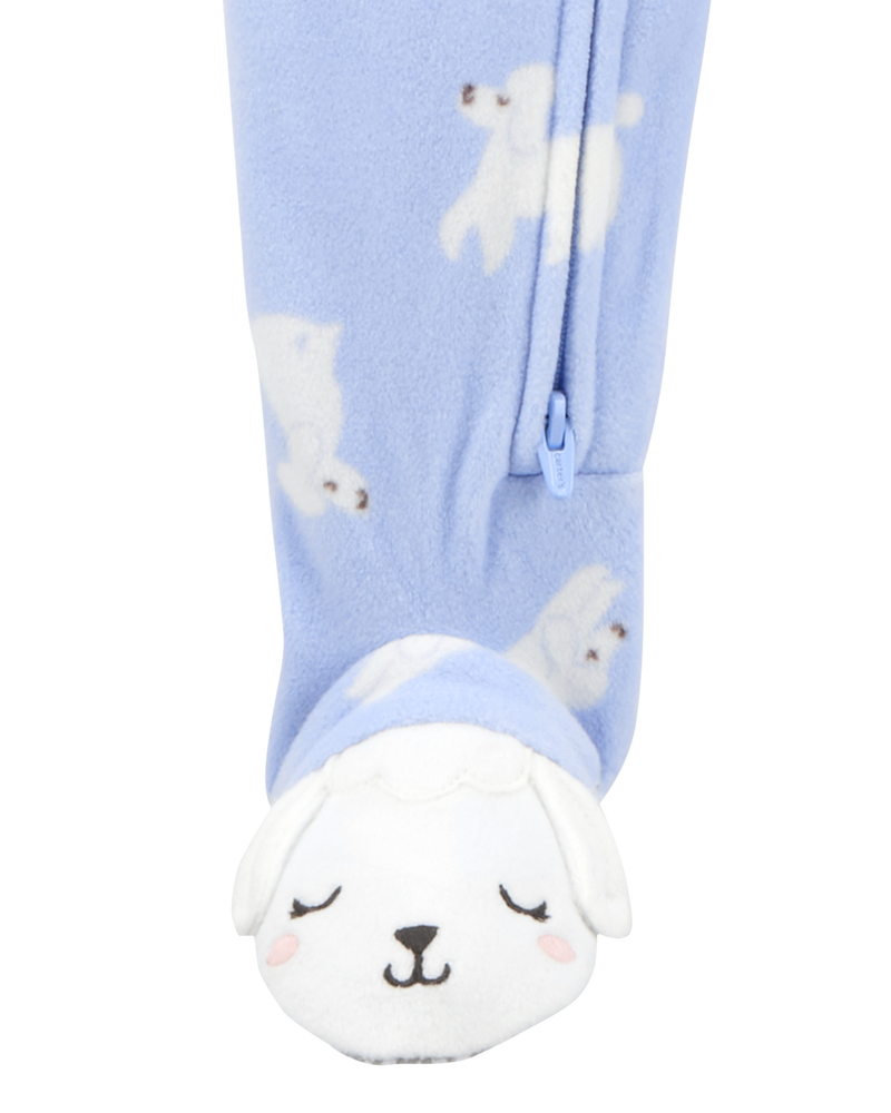 Baby 1-Piece Poodle Fleece Footie Pyjamas, image 3 of 5 slides