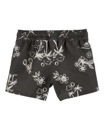 Toddler Palm Tree Swim Trunks, 