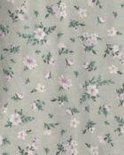 Toddler Girl Floral Puff-Sleeve Top - Green, image 2 of 3 slides