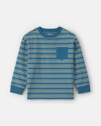 Boys Striped Long-Sleeve T-Shirt - Blue, 