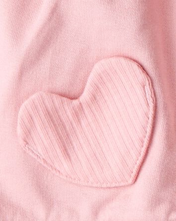 B&eacute;b&eacute; fille - Ensemble 3 pi&egrave;ces gilet en molleton &agrave; c&oelig;urs &ndash; Rose, 