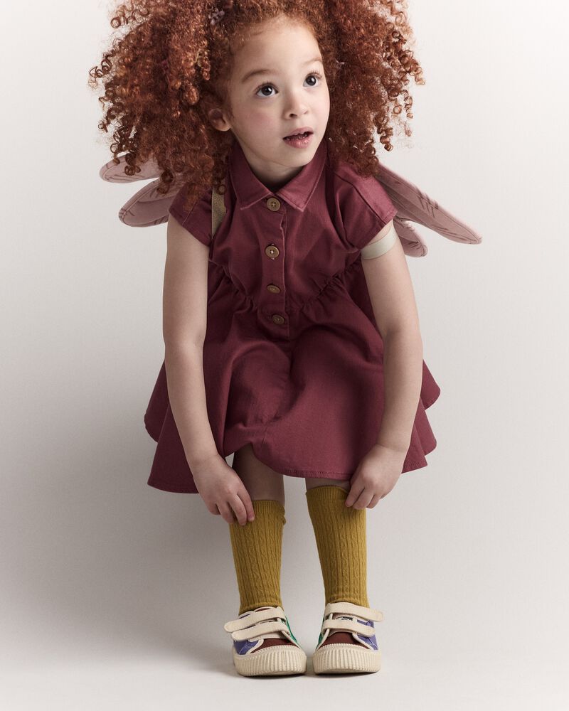 Tout-petit fille - Ailes de d&eacute;guisement &agrave; motif arc-en-ciel - Rose p&acirc;le, image 5 sur 8 diapositives